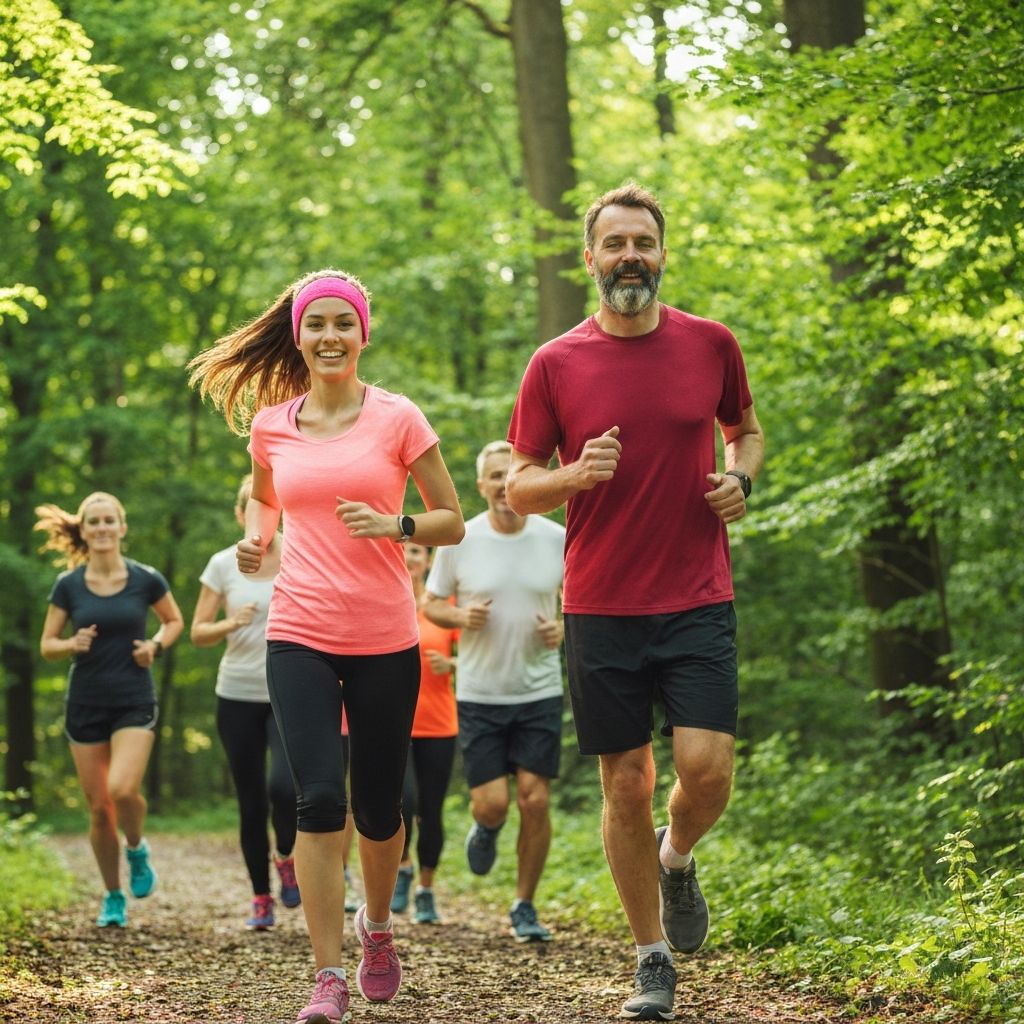 Osoby uprawiające sport w naturze