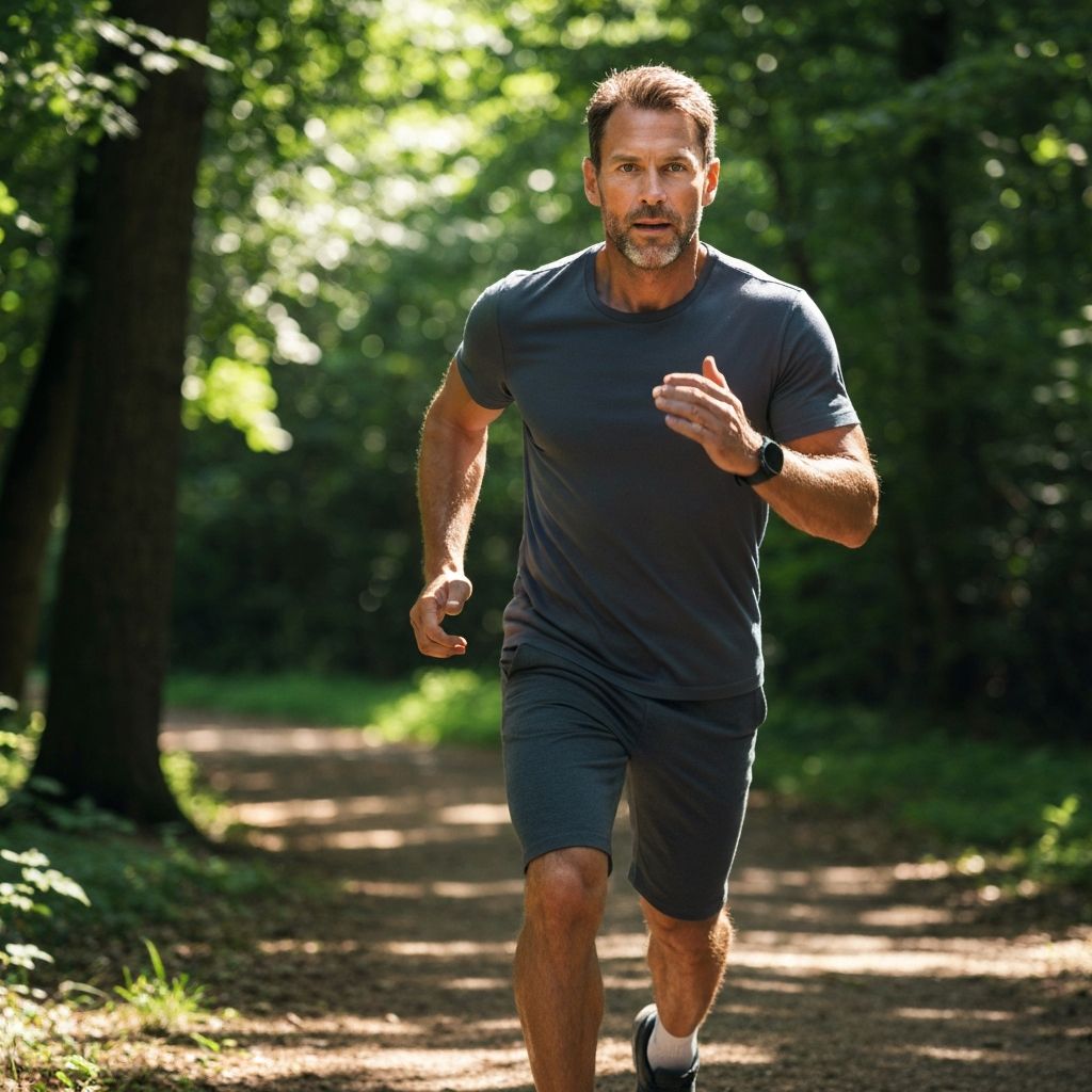 Mężczyzna prowadzący aktywny styl życia